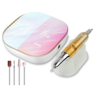 Portable Rechargeable, Electric HD Display Nagelfräser Rosa